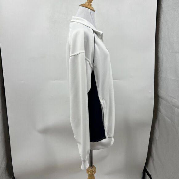 Adidas Clima365 Track Jacket Womens XL White Full Zip Stand Collar Raglan Sleeve - Picture 5 of 16